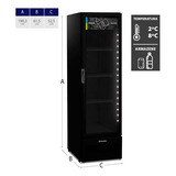 Refrigerador Metalfrio All Black Expositora Porta Vidro 324l