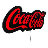 Refrigerante Coca Cola Luminoso Luminaria De Parede Fita Led