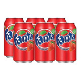 Refrigerante Fanta Strawberry Morango 6 Latas 355ml