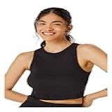 Regata Básica Feminina Cropped Preto M