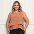 Regata Básica Plus Size Especial Lisa Babado Elegante Moda