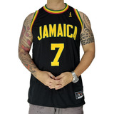 Regata Basquete M10 Plus Size Jamaica Reggae Preto