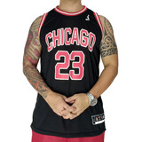 Regata Basquete Plus Size M10 Classic Chicago Roth Dry Preto