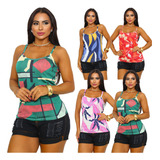 Regata Blusinha Alça Larga Revenda Atacado Kit 4 Peças