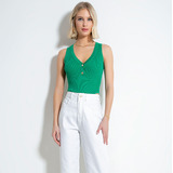 Regata Body Tricot Fernanda Verde Ave Rara