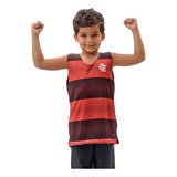 Regata Braziline Flamengo Smell Infantil Preto vermelho