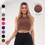 Regata Cropped Canelado Alca