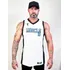 Regata De Basquete Branco Com Preto Muscle Strong