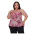 Regata Feminina Babado Lindas Blusa Malha Liganete Estampada