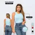 Regata Feminina Básica Canelado Nadador Moda Blogueira Preta