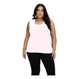 Regata Feminina Blusa Plus Size Academia Confortável Lisa