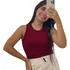 Regata Feminina Canelada Ribana Blusa Algodão Premium Básica