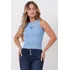 Regata Feminina Com Logo Metalizado Planet Girls Azul Medio