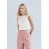 Regata Feminina Cropped Em Malha Com Elastano Hering