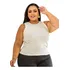 Regata Feminina Plus Size Canelada Malha Moda Premium