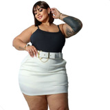 Regata Feminina Plus Size De Alcinha Básica Blusa Com Bojo