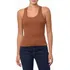 Regata Feminina Rib Logo Bordado Caqui Calvin Klein Jeans