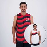 Regata Flamengo Aro Dupla Face Branca E Preta
