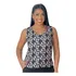 Regata Gola V Dunas Estampada  Blusa Feminina