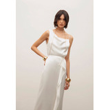Regata Iódice Decote Degage Assimétrica Off White