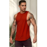 Regata Long Line Oversized Musculaçao Cavada Treino Casual