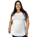 Regata Mullet T Shirt Long Line Feminina Verão Tamanho Grand