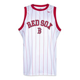 Regata New Era Mlb Boston Pinstripe Branca