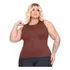 Regata Plus Size Blusa Canelada Premium Curve Varias Cores 