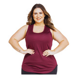 Regata Plus Size Dry Fit Feminina Dry Fit Estampada Believe