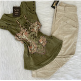 Regata Verde Militar Estampada