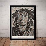 Reggae Poster Com Moldura Bob Marley