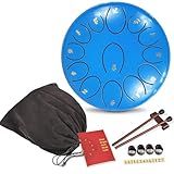 REGIS Tambor De Língua De Aço 13 Notas Tanque De Chacra Tambor De Aço Bolsa De Viagem Acolchoada Para Percussão E Marretas Educação Musical Entretenimento Meditação Ioga Presentes Zen Azul 