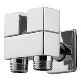 Registro 2 Saídas 1 2 Máquina De Lavar Ducha Higiênica Metal Cromado Brilhante Hope Metais