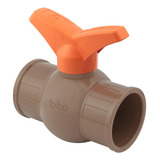 Registro Esfera Pvc Soldável Compacto De 75mm Marrom Socel