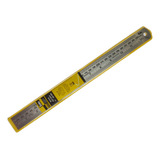 Régua Aço Inox 30cm Brasfort 300mm 8662 Escala Polegadas 12