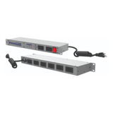 Regua De Ac Wire Conex Rack Wpd8 b 8 Saidas 110 220v