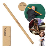 Régua De Madeira 100 Cm Escolar Artesanato Scrapbook E Corte