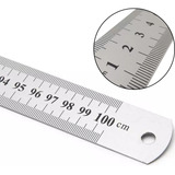 Régua De Metal Aço Inox 100 Cm 1 Metro Profissional Flexivel