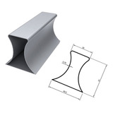 Régua De Pedreiro Aluminio Pratica Parabolica 1 Mt