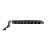 Regua De Tomadas P rack Telecom 19 8 Tomadas 10a Cabo 2mt