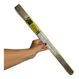 Regua Escala Aço Inox 18pol 500mm Eda Com Tabela Polegadas
