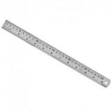 Regua Escala De Aço Inox Graduada De 30cm Kit C 12