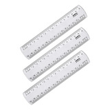 Régua Escolar 15cm Kit C 3unidades