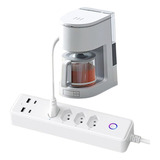 Régua Filtro 4 Tomadas Extensão 2 Usb 2 Type C Led 127 220v Cor Branco 127v 220v