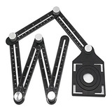 Régua Gabarito Multiângulo Metal C guia Furação Titanium