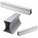 Régua Pedreiro Alumínio Pratica Parabólica 2mts Bi tubular