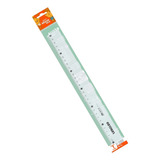 Régua Plastica 30cm Transparente Escolar Infantil Cristal