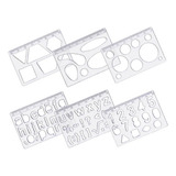 Regua Plastica Kit Desenho Cristal