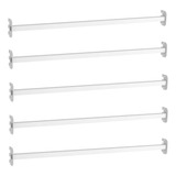 Régua Porta Gancheira 90cm Fit Amapá Branca Kit 5pc
