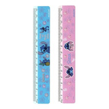 Regua Rigida Decorada 15 Cm Disney Stitch 2 Unidades Molin 
